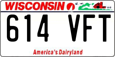 WI license plate 614VFT
