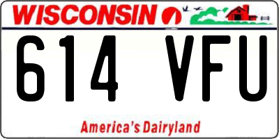 WI license plate 614VFU