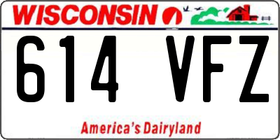 WI license plate 614VFZ