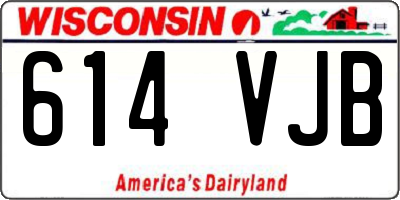 WI license plate 614VJB