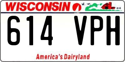 WI license plate 614VPH