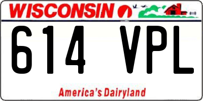WI license plate 614VPL