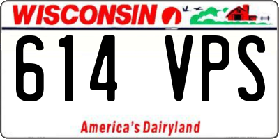 WI license plate 614VPS