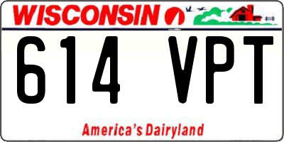 WI license plate 614VPT