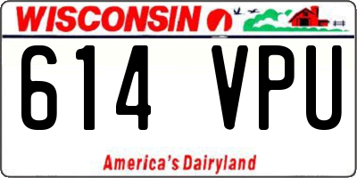 WI license plate 614VPU