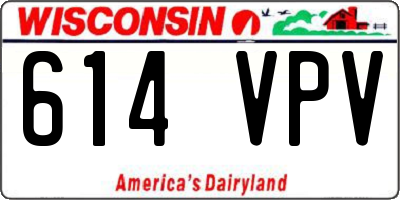 WI license plate 614VPV