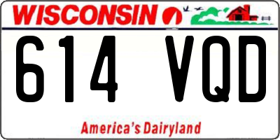 WI license plate 614VQD