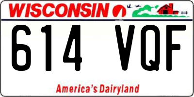 WI license plate 614VQF
