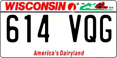 WI license plate 614VQG