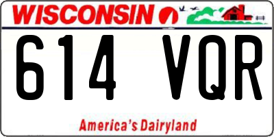 WI license plate 614VQR