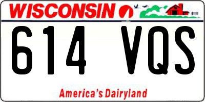 WI license plate 614VQS
