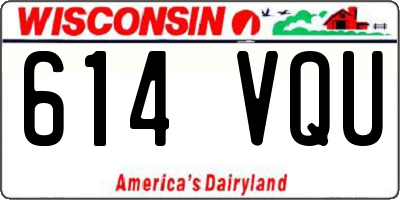 WI license plate 614VQU