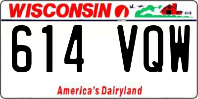 WI license plate 614VQW