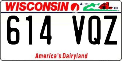 WI license plate 614VQZ