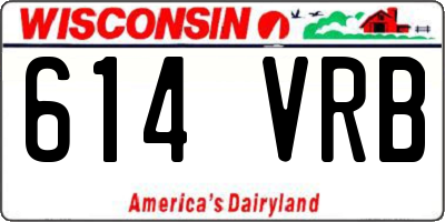 WI license plate 614VRB