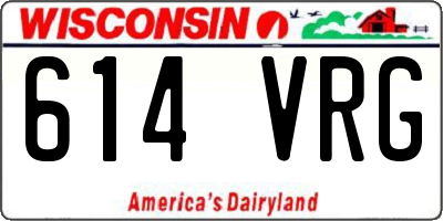 WI license plate 614VRG