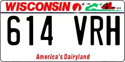 WI license plate 614VRH