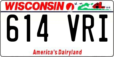 WI license plate 614VRI