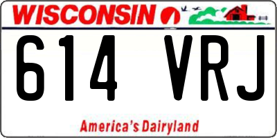 WI license plate 614VRJ