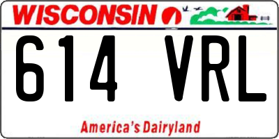 WI license plate 614VRL