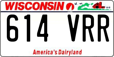 WI license plate 614VRR