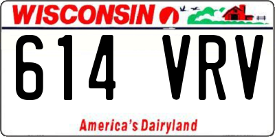 WI license plate 614VRV
