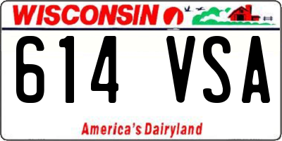 WI license plate 614VSA
