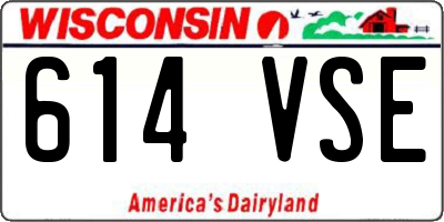 WI license plate 614VSE