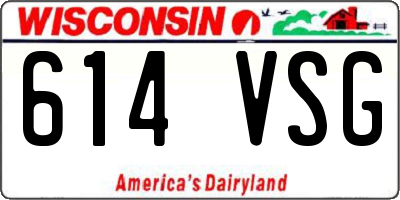 WI license plate 614VSG