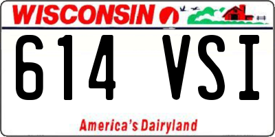 WI license plate 614VSI
