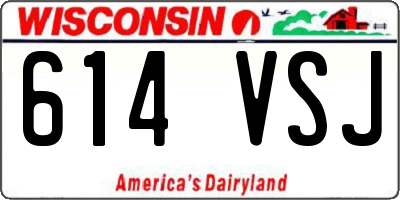 WI license plate 614VSJ