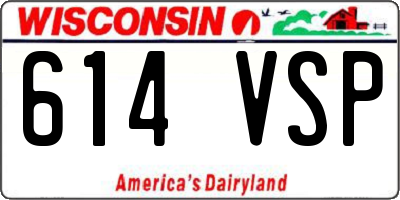 WI license plate 614VSP