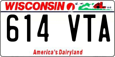 WI license plate 614VTA