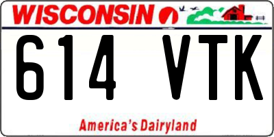 WI license plate 614VTK
