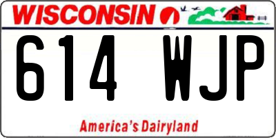 WI license plate 614WJP