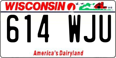 WI license plate 614WJU