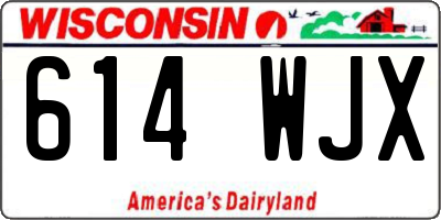 WI license plate 614WJX