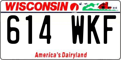 WI license plate 614WKF