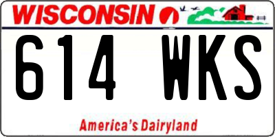 WI license plate 614WKS