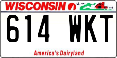 WI license plate 614WKT