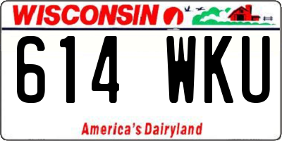 WI license plate 614WKU
