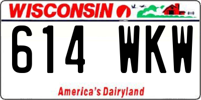 WI license plate 614WKW