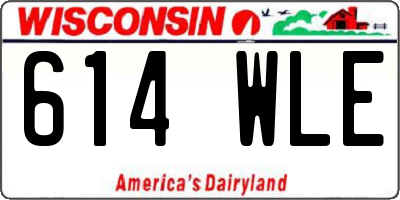 WI license plate 614WLE
