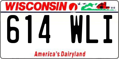 WI license plate 614WLI
