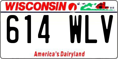 WI license plate 614WLV