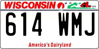 WI license plate 614WMJ