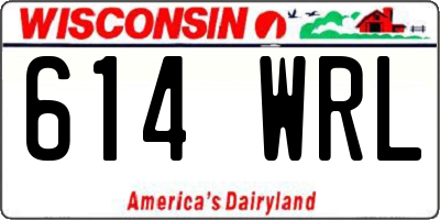 WI license plate 614WRL