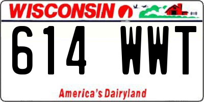 WI license plate 614WWT
