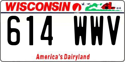 WI license plate 614WWV