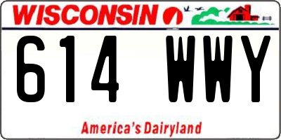 WI license plate 614WWY